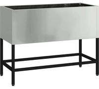 vidaXL Planteur de jardin surélevé Argent 60 x 26 x 45 cm Acier galvanisé