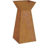 vidaXL Planteur en colonne 2 pcs argent 35 x 35 x 73 cm acier