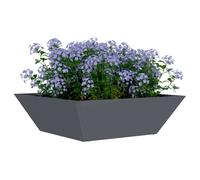 vidaXL Planteur en métal Anthracite Métal 50 x 50 x 15 cm