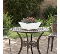 vidaXL Planteur en métal Blanc stylé Métal 40 x 40 x 15 cm