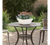 vidaXL Bol de jardin Planteur Blanc 35 x 35 x 15 cm Acier