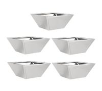 vidaXL Planteurs en Bol de Jardin 5 pcs 35x35x15 cm en INOX