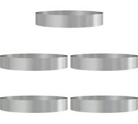 vidaXL Planteuse de jardin 5 pcs Argent 120 x 120 x 20 cm Acier galvanisé