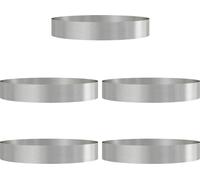 vidaXL Planteuse de jardin 5 pcs Argent 120 x 120 x 20 cm Acier inoxydable