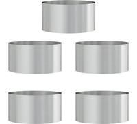 vidaXL Planteuse de jardin 5 pcs Argent 40 x 40 x 20 cm Acier galvanisé