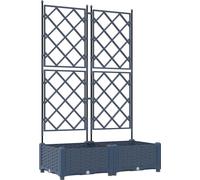 vidaXL Planteuse de jardin avec treillis Gris 80 x 40 x 125,5 cm PP