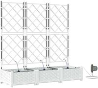 vidaXL Planteuse de jardin Blanc 120 x 40 x 126 cm Acier