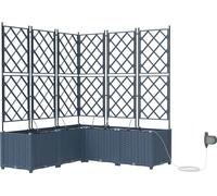 vidaXL Planteuse de jardin Gris 120 x 120 x 142 cm Acier