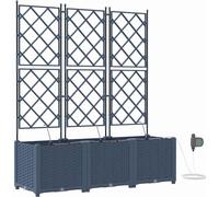 vidaXL Planteuse de jardin Gris 120 x 40 x 142 cm Acier