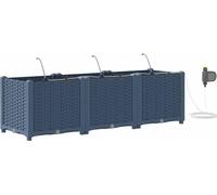 vidaXL Planteuse de jardin Gris 120 x 40 x 37.5 cm Acier