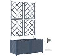 vidaXL Planteuse de jardin Gris 80 x 40 x 142 cm Acier
