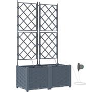 vidaXL Planteuse de jardin gris clair 80 x 40 x 142 cm Acier