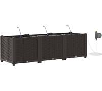 vidaXL Planteuse de jardin Marron 120 x 40 x 37.5 cm Acier