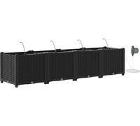 vidaXL Planteuse de jardin Noir 160 x 40 x 37.5 cm Acier
