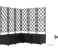 vidaXL Planteuse de jardin noire 120 x 120 x 142 cm Acier