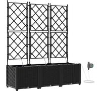 vidaXL Planteuse de jardin noire 120 x 40 x 142 cm Acier