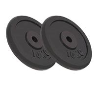 vidaXL Plaques de poids en fonte pour haltère et barre de curl 2x10 kg