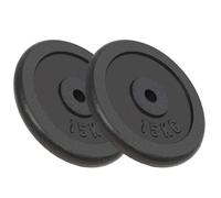 Vidaxl Plaque De Poids 2 Pcs 2x15 Kg Fonte