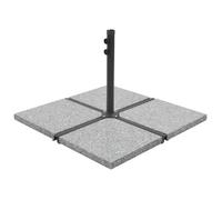 vidaXL Plaque de poids carrée pour parasol Granit 25 kg Gris