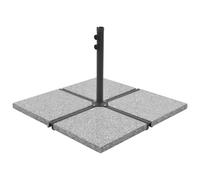 Vidaxl Plaque De Poids Carrée Pour Parasol Granit 25 Kg Gris Blanc