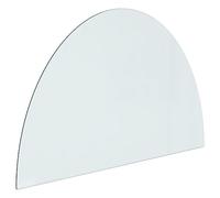 vidaXL Plaque de verre de chemin¿¿e Demi-rond 800x500 mm