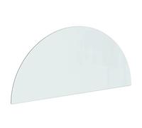 vidaXL Plaque de verre de cheminée Demi-rond 1200x500 mm 324113