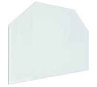 vidaXL Plaque de Verre pour Cheminée Hexagonale Revêtement de Sol Plancher Plaque de Base de Foyer Protection Contre Etincelles 80x60 cm