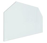 vidaXL Plaque de Verre pour Cheminée Hexagonale Revêtement de Sol Plancher Plaque de Base de Foyer Protection Contre Etincelles 100x60 cm
