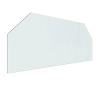 vidaXL Plaque de Verre pour Cheminée Hexagonale Revêtement de Sol Plancher Plaque de Base de Foyer Protection Contre Etincelles 120x50 cm