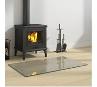 vidaXL Plaque de verre pour cheminée rectangulaire 80x50 cm 324121