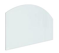 vidaXL Plaque de Verre pour Cheminée Revêtement de Sol Plancher Plaque de Base de Foyer Pare-feu Protection Contre Etincelles 80x50 cm