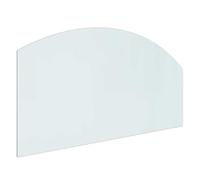 vidaXL Plaque en Verre de cheminée Transparent 100 x 50 cm Verre, Assiette en Verre Chic, Protection de Sol, Bouclier Haute température, Panneau résistant à la Chaleur