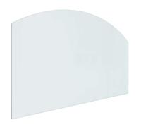 vidaXL Plaque en Verre de cheminée Transparent 100 x 60 cm Verre, Assiette Chic, Protection de Sol, Bouclier Haute température, Panneau résistant à la Chaleur