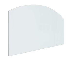 vidaXL Plaque en Verre de cheminée Transparent 100 x 60 cm Verre, Assiette Chic, Protection de Sol, Bouclier Haute température, Panneau résistant à la Chaleur