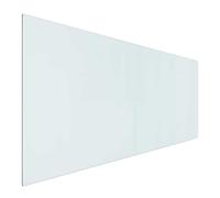 vidaXL Plaque en Verre de cheminée Transparent 120 x 50 cm Verre,Protection de Sol résistante à la Chaleur, trempée