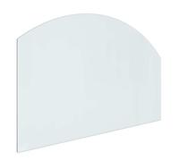 vidaXL Plaque en Verre de cheminée Transparent 80 x 50 cm Verre, Assiette Chic, Protection de Sol, Bouclier Haute température, Panneau résistant à la Chaleur