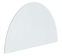Plaque en verre de cheminée Transparent Verre Accessoire chauffage Base vidaXL v