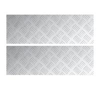 Vidaxl Plaques À Damier En Aluminium 2 Pcs Antidérapantes 60x20 Cm