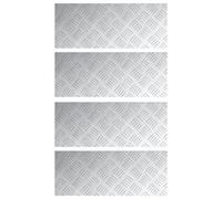 Vidaxl Plaques À Damier En Aluminium 4 Pcs Antidérapantes 50x20 Cm