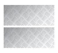 Vidaxl Plaques De Damier En Aluminium 2 Pcs Antidérapant 50x20 Cm