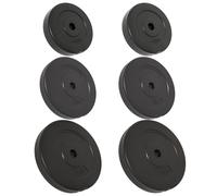 Vidaxl Plaques De Poids 6 Pcs 30 Kg Bã©Ton