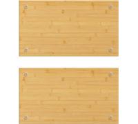 vidaXL Plaques de recouvrement pour cuisinière 2 pcs. 50x28x1,5 cm bambou