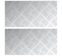 vidaXL Plaques en Aluminium 2 pcs Antidérapantes 40x20 cm
