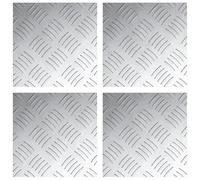 vidaXL Plaques en Aluminium 4 pcs Antidérapantes 20x20 cm