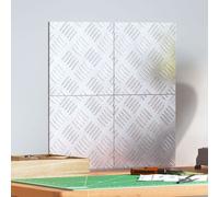 vidaXL Plaques en Aluminium à Damier 4 pcs Antidérapantes 20x20 cm