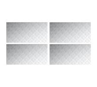 vidaXL Plaques en Aluminium à Motif en Damier 4 pcs Antidérapantes 100x50 cm
