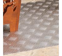 Vidaxl Plaques En Aluminium À Motif En Damier 4 Pcs Antidérapantes 100x50 Cm