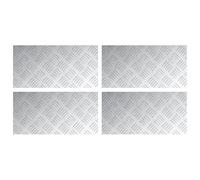 Vidaxl Plaques En Aluminium À Motifs En Damier 4 Pcs Antidérapantes 40x20 Cm
