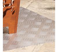 vidaXL Plaques en aluminium antidérapantes à bande de maillage - 2 pcs - 100x40 cm