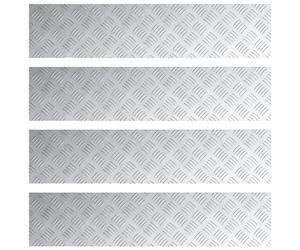 vidaXL Plaques striées en aluminium 4 pcs antidérapantes 90x20 cm